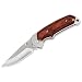 Buck 277 Folding Alpha Hunter, Rosewood Handle, Liner Lock Folding Knife with Leather Sheath