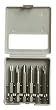 Felo 0715731412 Profi Bit Box - Phillips 1, Phillips 2, Phillips 3, Pozidriv 1, Pozidriv 2, & Pozidriv 3 - 6 Piece Set, 032 Series