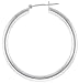 1 3/8 ( 36 mm ) Sterling Silver Medium Thick Italian Hoop Earrings, Medium Size