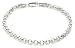 Silver 40 Round Belcher Charm Bracelet 7.5