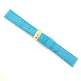 Watchband Genuine Lizard Aqua 22mm