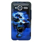 Hard Snap-on Shield With BLUE SKULL Design Faceplate Cover Sleeve Case for  ....