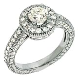 14k White 1.71 Ct Diamond Engagement Ring - Size 7.0