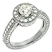 14k White 1.71 Ct Diamond Engagement Ring - Size 7.0