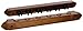 HJ Scott CR1022 6-Cue Wall Mount Billiard Cue Rack with Cue Clips, OW Mahogany