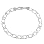 Sterling Silver Double Charm Bracelet, 7"