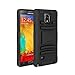 Samsung Galaxy Note 4 Case - Exact Samsung Galaxy Note 4 Case [SideARM Series] - Rugged Holster Case with Kickstand for Samsung Galaxy Note 4 (SM-N910S / SM-N910C) Black/Black