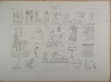1870 Egyptian Art Pharaoh Gods Sphinx Egypt Lithograph - Original Lithograph