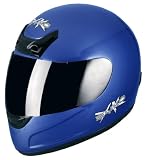 Syko Orbit Full Face Street Helmet Metallic Blue Medium +Free Tint Shield