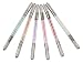 Xiaoyu Crystal Transparent Microblading Pen, Permanent Makeup Pen Machine for Manual Eyebrow Tattoo, Double Head, 6PCS