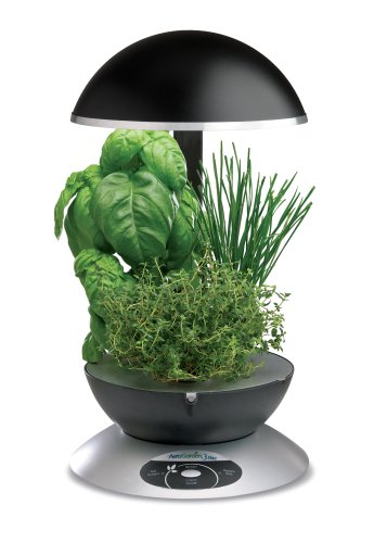 AeroGarden 3 Elite with Gourmet Herb Seed Kit, Black with Stainless Accents