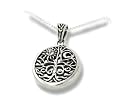 Celtic Tree of Life Art Symbol with Sun and Moon Sterling Silver Pendant with 18" Necklace