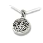 Celtic Tree of Life Art Symbol with Sun and Moon Sterling Silver Pendant with 18" Necklace
