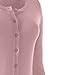 LE3NO Womens Lightweight Round Neck Fine Knit Cardigan Sweater with Stretch (XS-2XL)