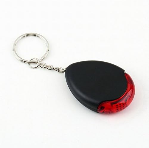 Tophere Black LED Key Finder Locator Find Lost Keys Chain Keychain Whistle Sound Control