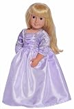 Lilac Colonial Gala Christmas Holiday Ball Gown Dress Renaissance Princess Doll Clothes Outfit Fits American Girl 18