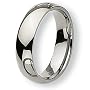 Rounded Polished Titanium Ring (6.0 mm) - Sizes 6-13.5