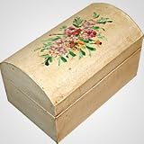 Italian Wooden Floral Jewelry Box