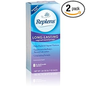 Replens Long-lasting Vaginal Moisturizer, 8 Pre-filled Applicators (Pack of 2)