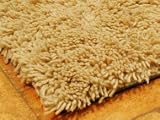 Modern 100% Wool Shag Area Rug Carpet - Mushroom