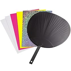 ELECOM 手作りうちわキット ジャンボサイズ 蛍光ピンクイエロー EJP-UWLLBK1