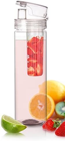 Infuser Water Bottle 27 Ounce - Made of durable Eastman Tritan - Create Your Own Flavored Water, Naturally, with Ingredients YOU Select | The Fun & Healthy Way to Enjoy Your Daily Water | Free Recipe Booklet* Included!
