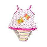 Baby Buns - Toddler Girls One Piece Swimwear, Pink, Multi