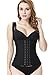 Everbellus Women's Steel Boned Waist Cincher Vest Shaper Slimmer Latex Corset
