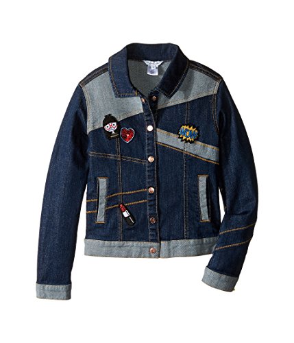 [マークジェイコブス] Little Marc Jacobs レディース Denim Jacket with Fancy Patches (Little Kids/Big Kids) スーツ [並行輸入品]