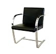 Baxton Studio Brno-style Leather Chair, Black