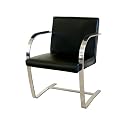 Baxton Studio Brno-style Leather Chair, Black