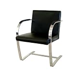 Brno-style Black Leather Chair