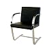 Brno-style Black Leather Chair