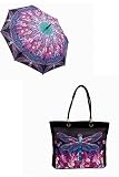 Tiffany Dragonfly Matching Umbrella & Handbag Set