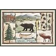 Associated Weavers "Cabin" (canoe,bear) Wildlife Rug 36"x52"