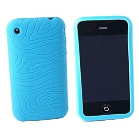 Apple iPhone 3G 3Gs 8GB 16GB 32GB Textured Silicone Skin Case Cover + Free Screen Protector (Many Colors Available)