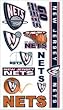 New Jersey Nets Temporary Tattoos - SET OF 6 - Sports Merchandise
