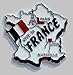 France Country Outline Refrigerator Magnet, Approximate Size 2 inch x 3 inch
