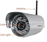 Foscam FI8905W Outdoor  Wireless/Wired Camera with Night Vision - Silver