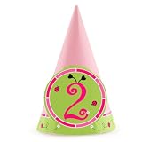 Ladybugs: Oh So Sweet 2nd Birthday Cone Hats (8) Party Supplies