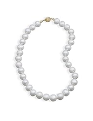 16.5 Inch 10.5-11.5mm Cultured Freshwater Pearl Necklace with a Yellow Gold Clasp