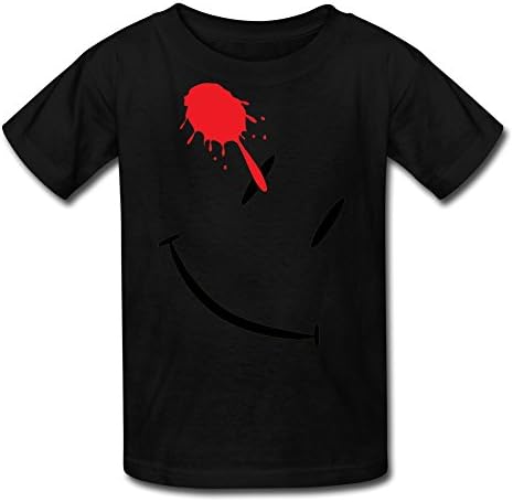 WX Kids Youth DC The Watchmen Smiley Face Poster Kids T-Shirt - Black