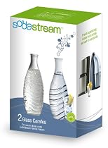 SodaStream 1047200490 Duopack Glaskaraffe 2 x 0.6 L passend für Penguin und Crystal Sprudler