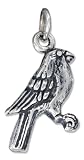 STERLING SILVER ANTIQUED SONG BIRD CHARM