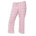 Pink and Black Plaid Check Brushed flannel cotton low rise flared capri pants, 5 adult sizes