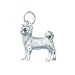 Sterling Silver Akita Dog Charm