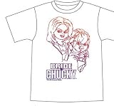 チャッキーの花嫁 Tシャツ (イラストカップル柄) 白 レディース
