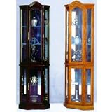Oak Or Cherry Corner Curio Cabinet 1702 (WD)