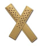 WSW Cream Sports perforated leather watchband to fit the TAG Heuer Carrera models listed below