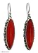 Carnelian earrings, 'Seeds of Fire' 0.4 W 1.6 L